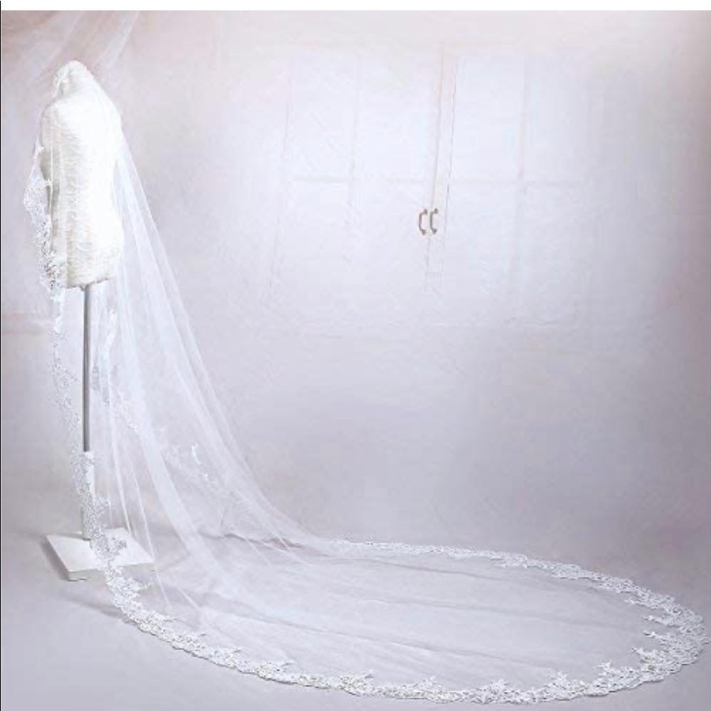 Wedding Veil Cathedral Length - Ivory